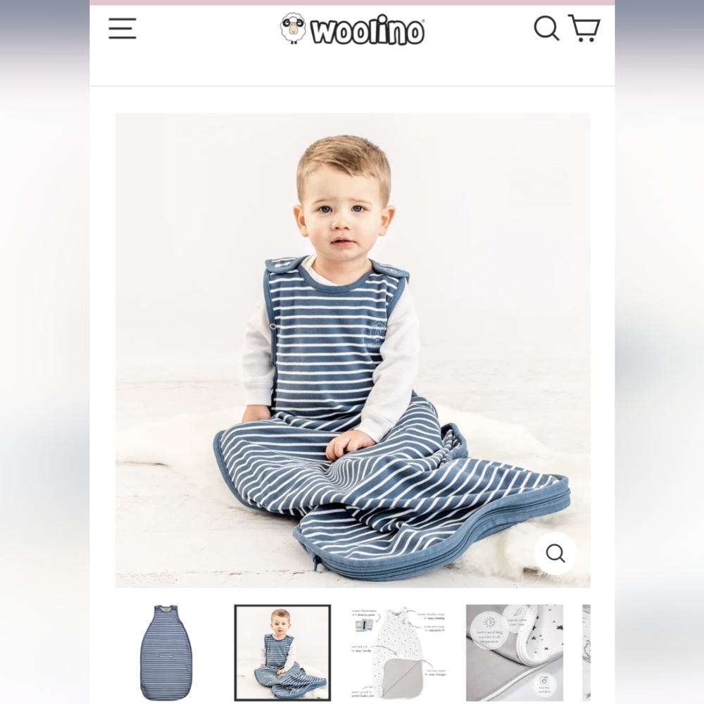 Woolino Four Seasons Sleep Bag Sack - Navy